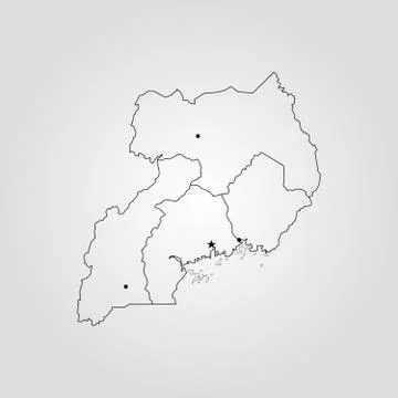 Map of Uganda Stock-Illustration