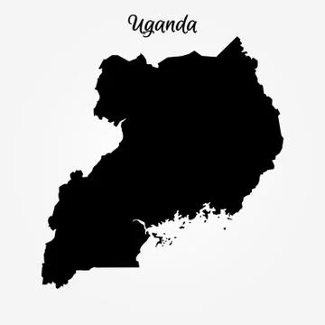 Map of Uganda Stock Illustration
