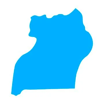 Map of Uganda Stock Illustration