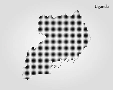 Map of Uganda. Vector illustration. World map Stock Illustration
