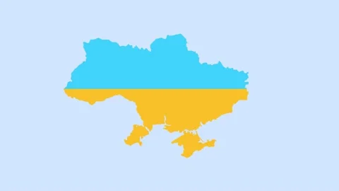 Map of Ukraine with an appeal to stop the war. Stop aggression in Ukraine Stock Footage 211144330