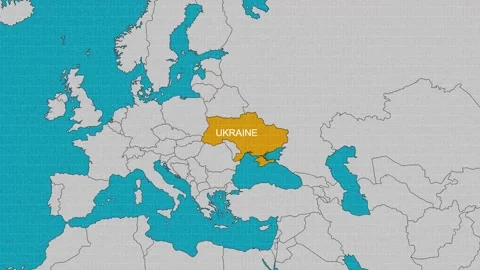 Map of Ukraine Stock Footage 295284680