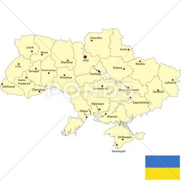 Map of ukraine Stock Illustration