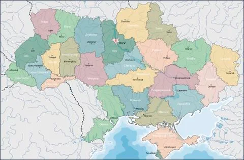 Map of Ukraine Stock Illustration