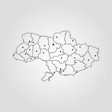 Map of Ukraine Stock Illustration