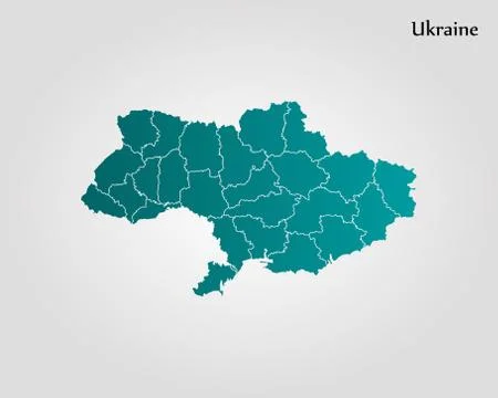 Map of Ukraine Stock Illustration