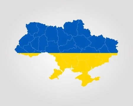 Map of Ukraine Stock Illustration