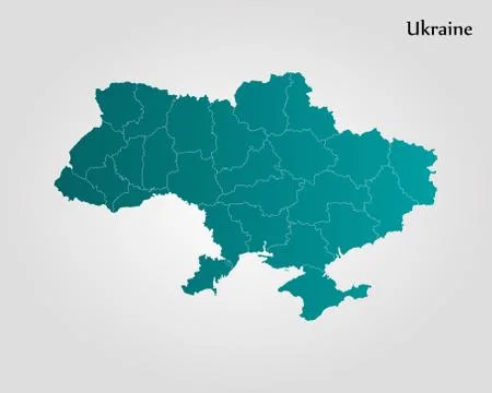Map of Ukraine Stock Illustration