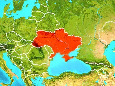 Map of Ukraine 스톡 사진