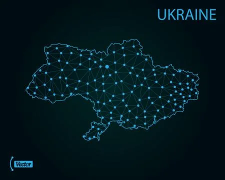 Map of Ukraine. Vector illustration. World map Stock Illustration