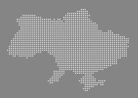 Map of Ukraine - vector template of an international world map Stock Illustration