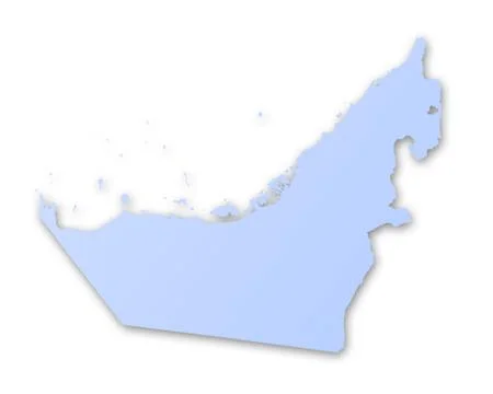 Map of united arab emirates Stock Illustration