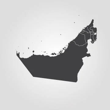 Map of United Arab Emirates Stock Illustration