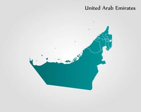 Map of United Arab Emirates Stock Illustration