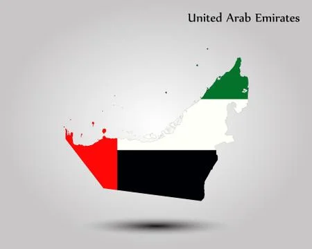 Map of United Arab Emirates Stock Illustration