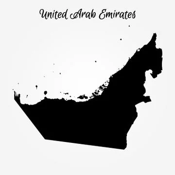 Map of United Arab Emirates Stock Illustration