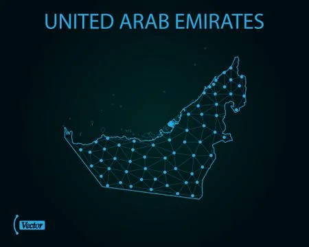 Map of United Arab Emirates. Vector illustration. World map Stock Illustration