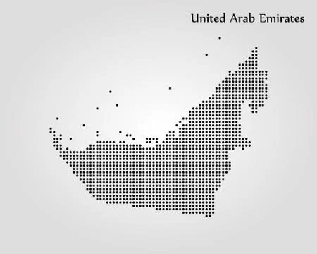 Map of United Arab Emirates. Vector illustration. World map Stock Illustration