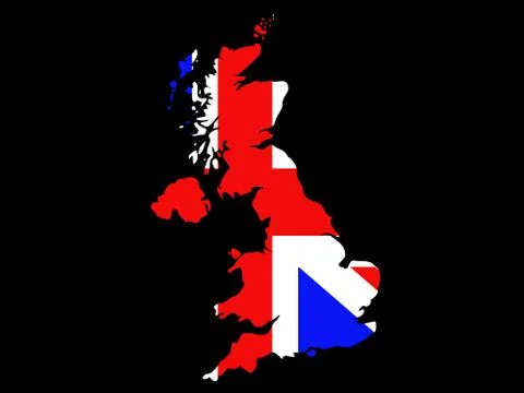 Map of united kingdom Stock Illustration