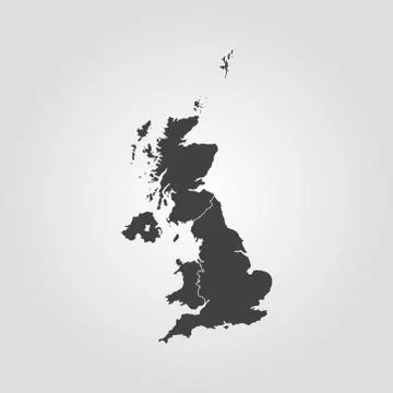 Map of United Kingdom Stock Illustration