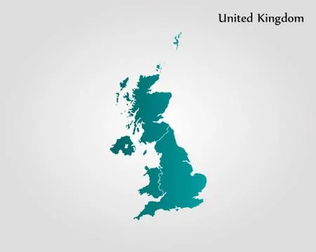 Map of United Kingdom Stock-Illustration