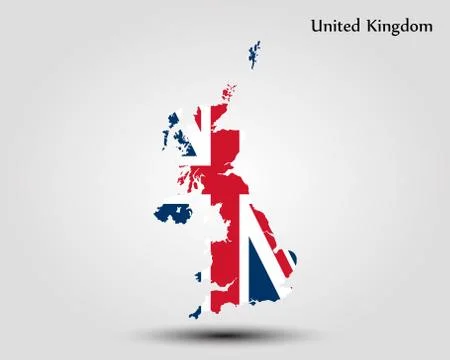 Map of United Kingdom Stock Illustration