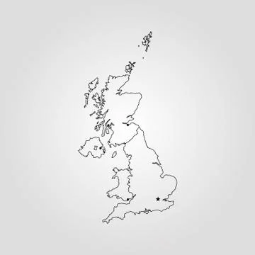 Map of United Kingdom Stock Illustration