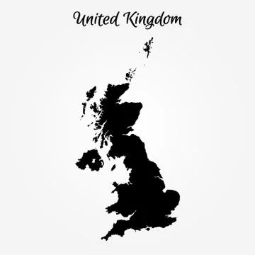 Map of United Kingdom Stock Illustration