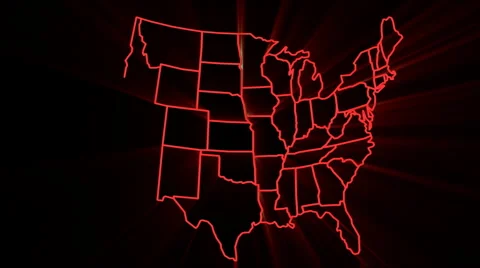 Map of united states of america Stock Footage