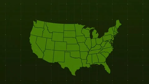 A map of the united states is displayed on a computer screen Stock Footage 266854944