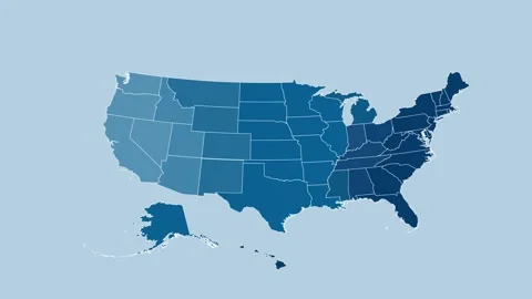 Map of United States Stock Footage 190502270