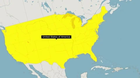 Map of United States Stock Footage 294080631