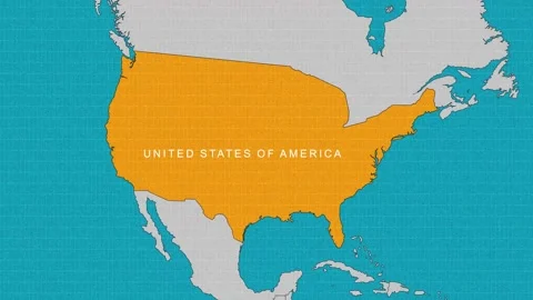 Map of United States Stock Footage 294590266