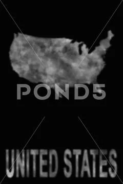 Map of United States made of smoke - Map United States Made Smoke Illustration 166220475 Iconl 