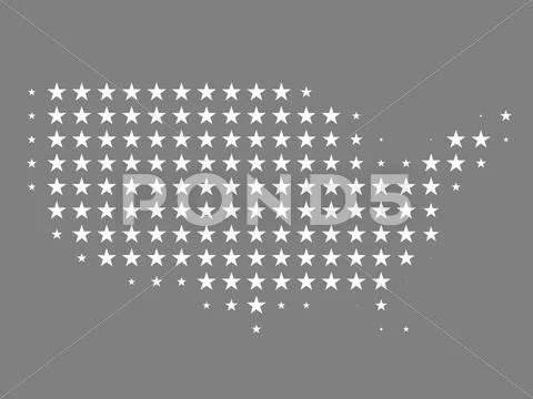 Map of United States made of stars Stock Illustration