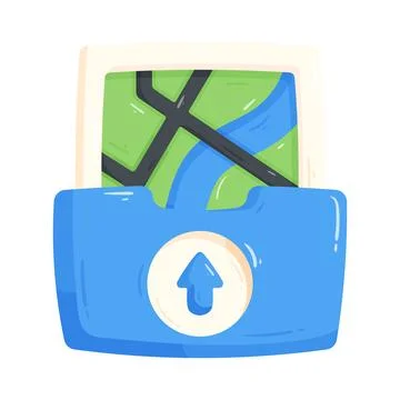 Map upload Stock Illustration