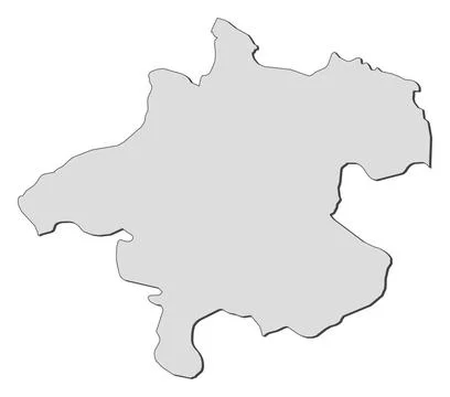 Map of Upper Austria (Austria) Map of Upper Austria, a state of Austria. C... Foto stock