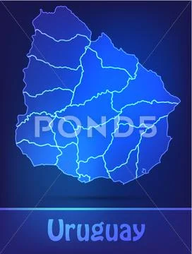 Map of uruguay Stock Illustration