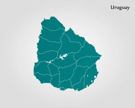 Map of Uruguay Stock Illustration