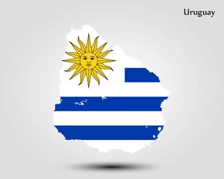Map of Uruguay Stock Illustration