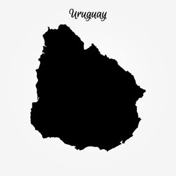 Map of Uruguay Stock Illustration
