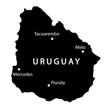 Map of uruguay Stock Illustration