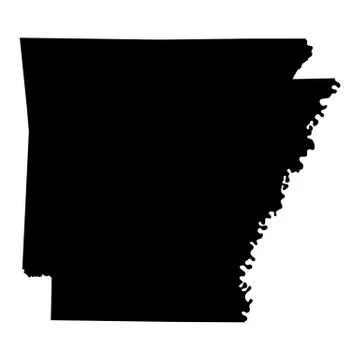 Map of the U.S. state of Arkansas Stock Illustration