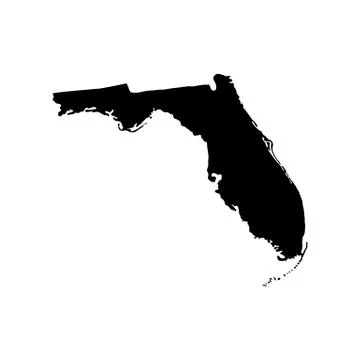 Map of the U.S. state of Florida Stock Illustration