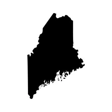 Map of the U.S. state  Maine Stock Illustration