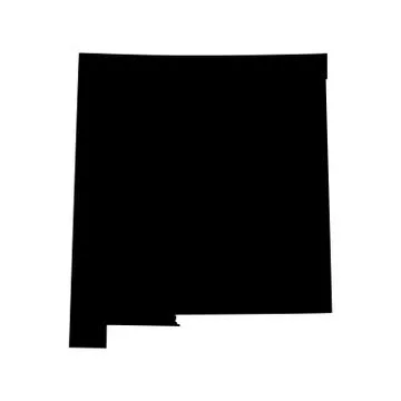 Map of the U.S. state  New Mexico Stock Illustration