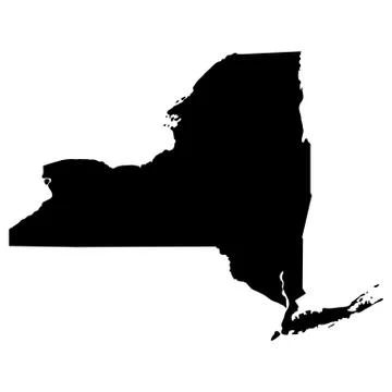 Map of the U.S. state of New York Stock Illustration