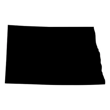 Map of the U.S. state of North Dakota Stock Illustration