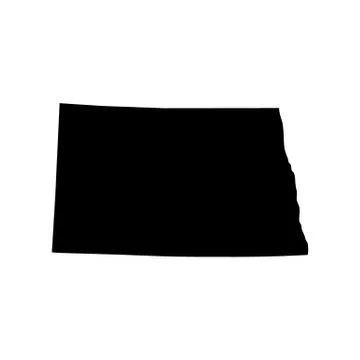 Map of the U.S. state of North Dakota Stock Illustration