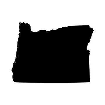 Map of the U.S. state of Oregon Stock Illustration